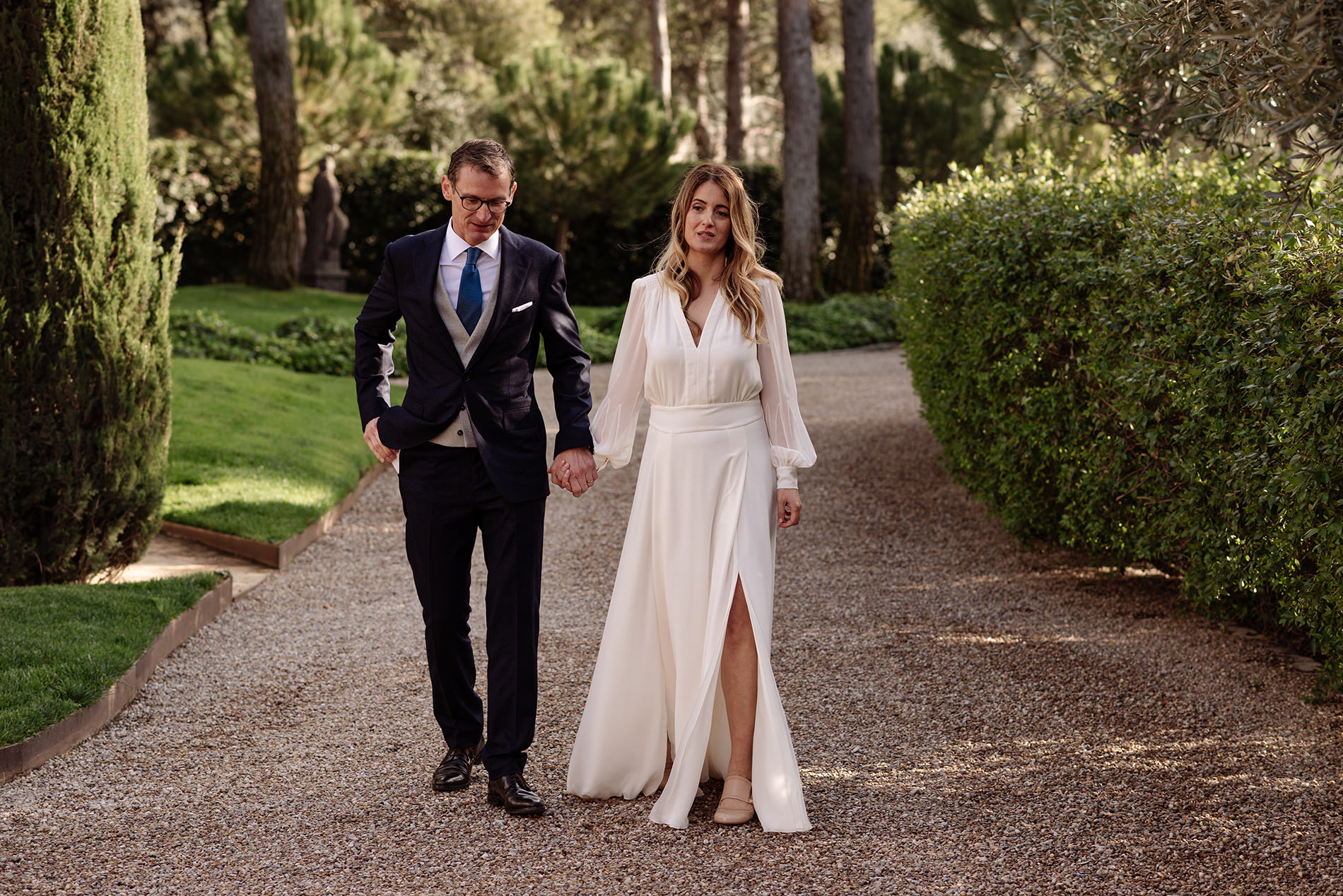 Pareja de novios antes del cierre