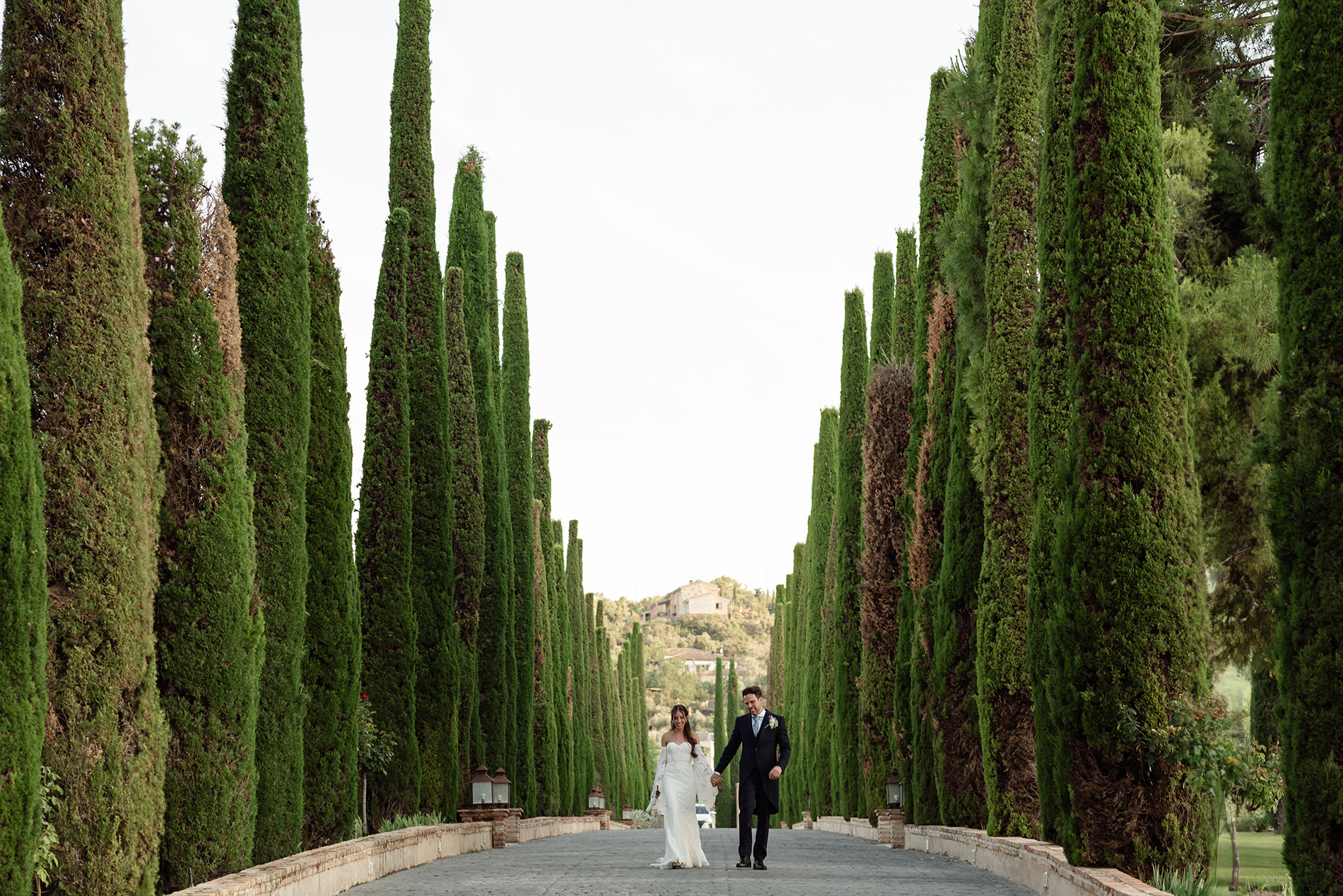 Fotos de boda en el Cigarral del Ángel, Toledo. Vista amplia del espacio.